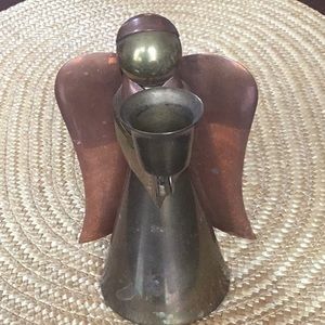 Brass & Copper Angel Candleholder